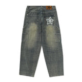 Plaid Star Denim Jean, Blue