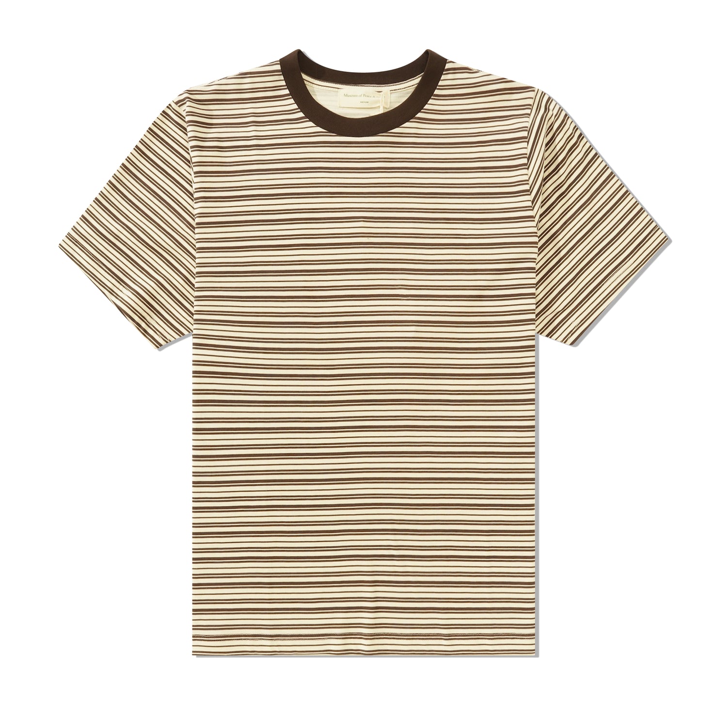 Wordmark Striped Tee, Brown