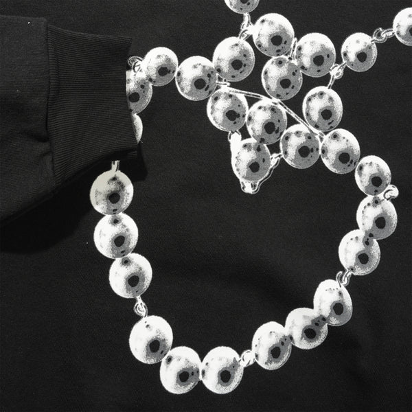 b.Eautiful b.Eautiful x LEO GON'DO Heart Chain Crewneck Sweatshirt, Black