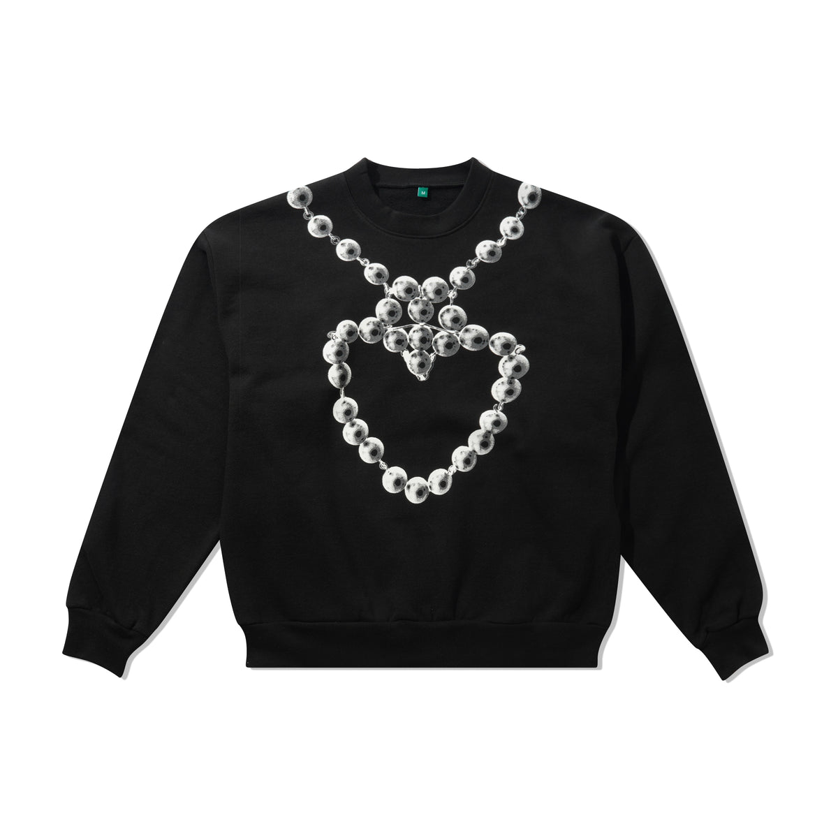 b.Eautiful x LEO GON'DO Heart Chain Crewneck Sweatshirt, Black
