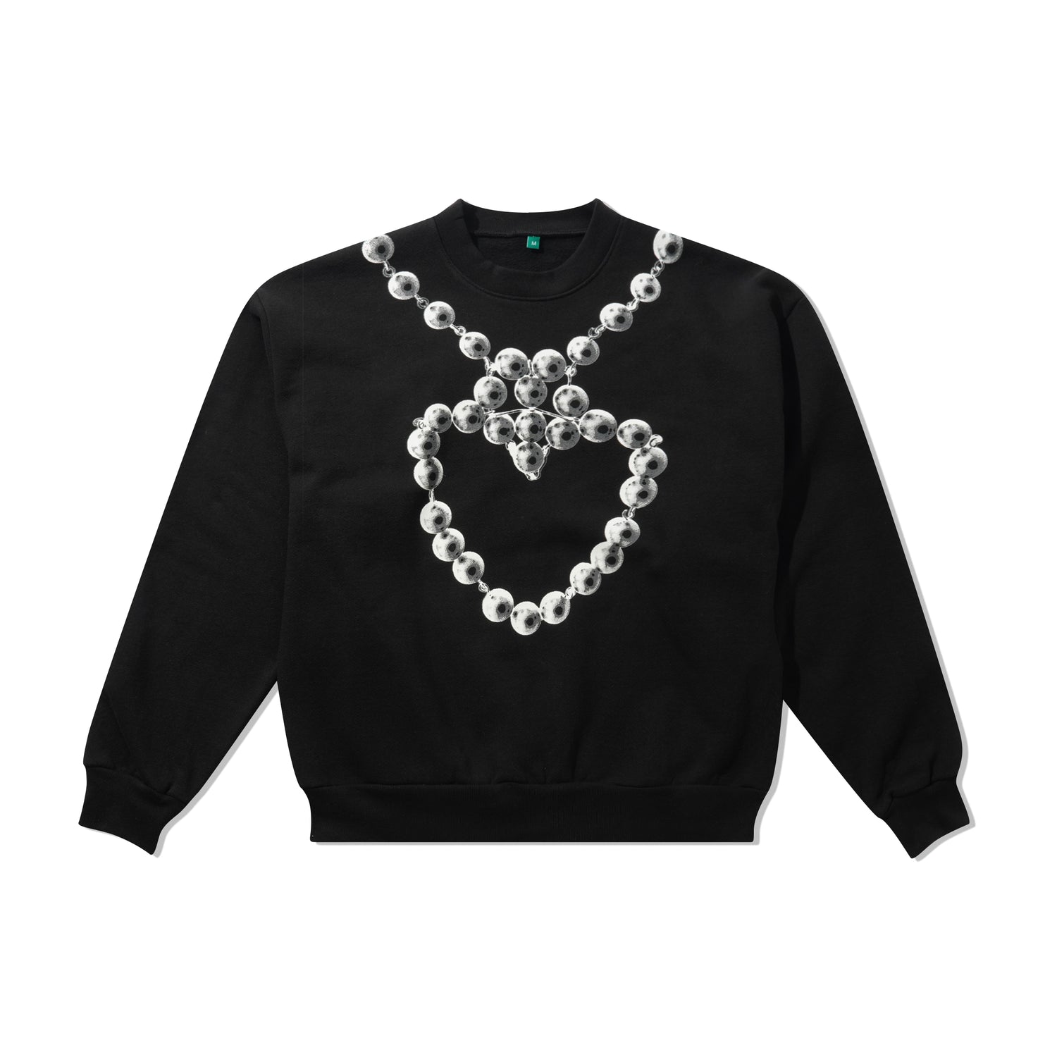 b.Eautiful x LEO GON'DO Heart Chain Crewneck Sweatshirt, Black