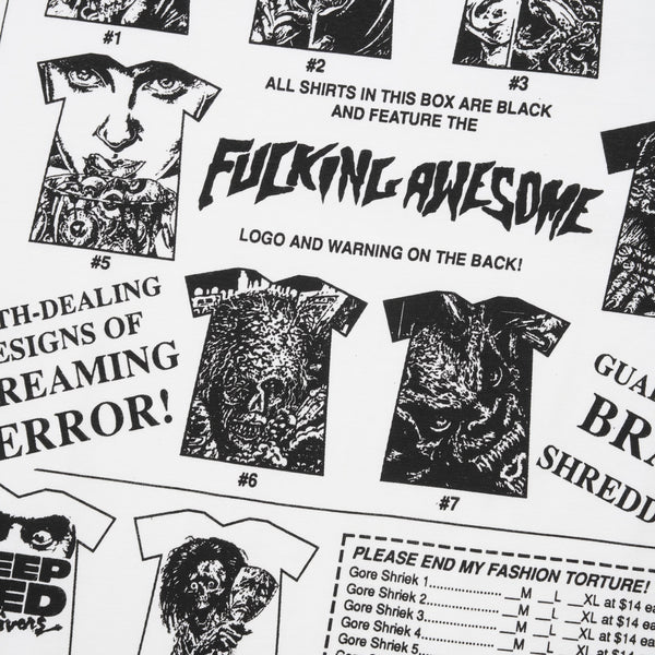 Fucking Awesome Gore Shriek Tee, White