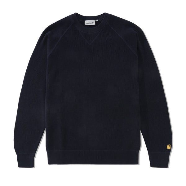 Carhartt WIP Chase Sweater, Dark Navy / Gold