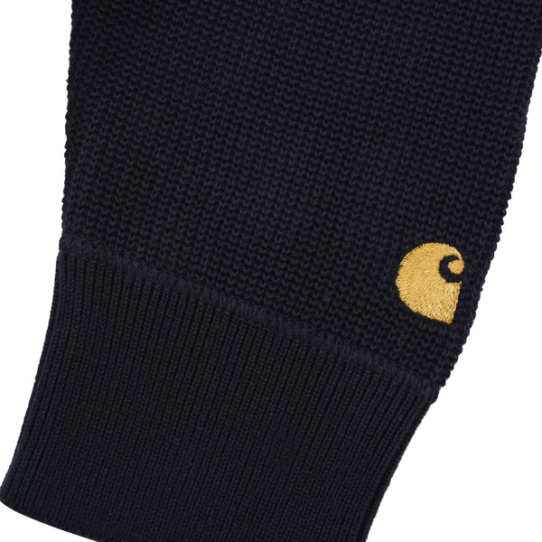 Carhartt WIP Chase Sweater, Dark Navy / Gold