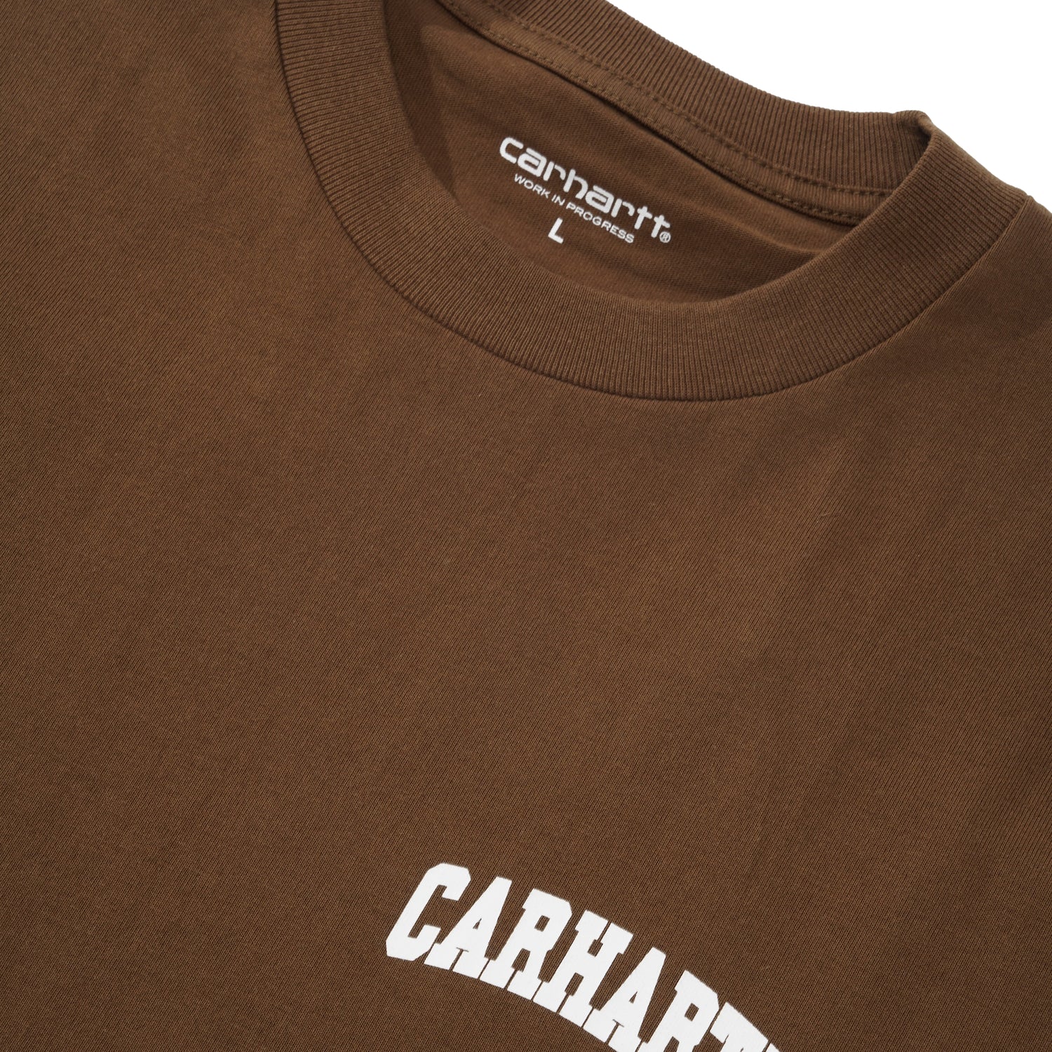 University Script Tee, Lumber / White