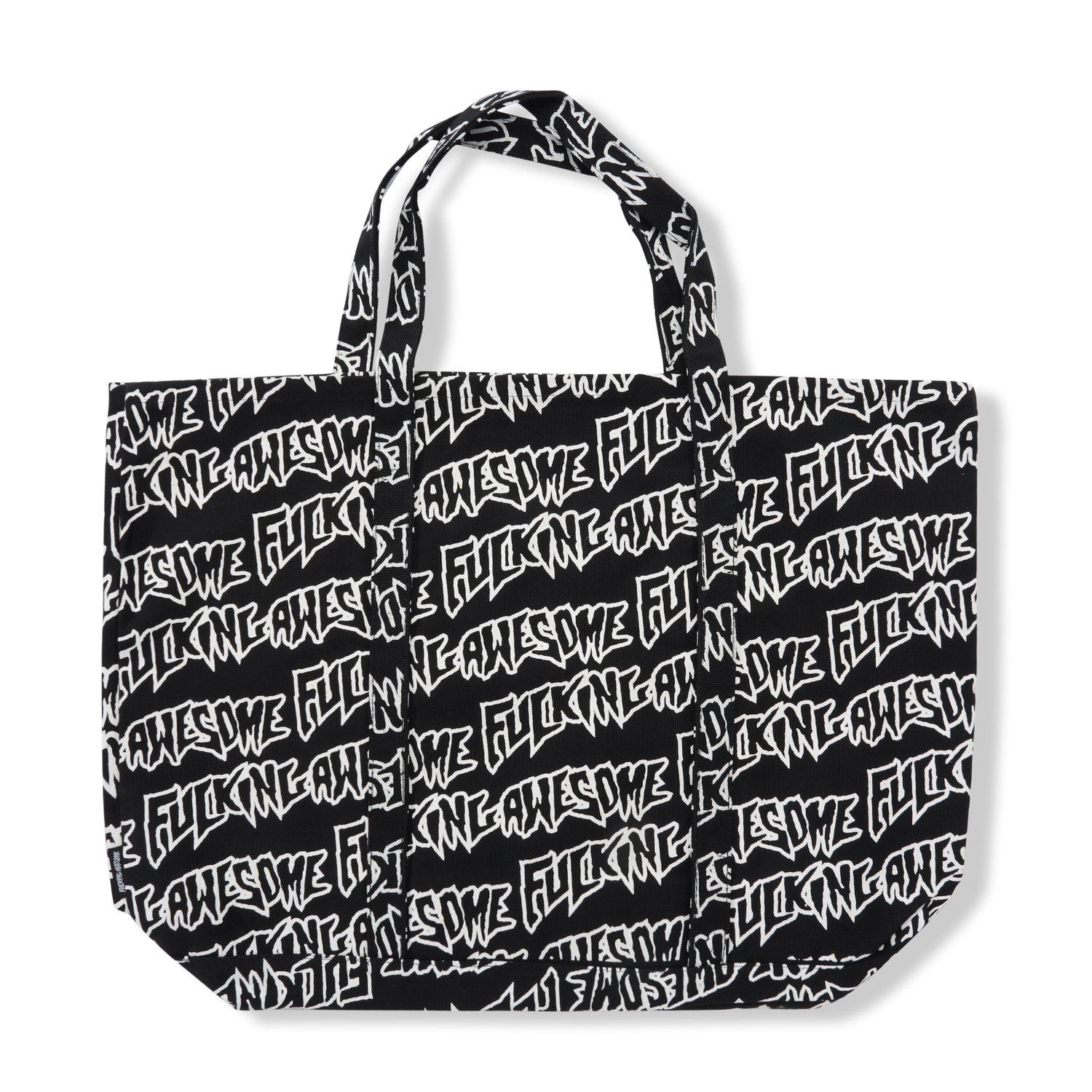 Stamp Logo Tote Bag, Black / White