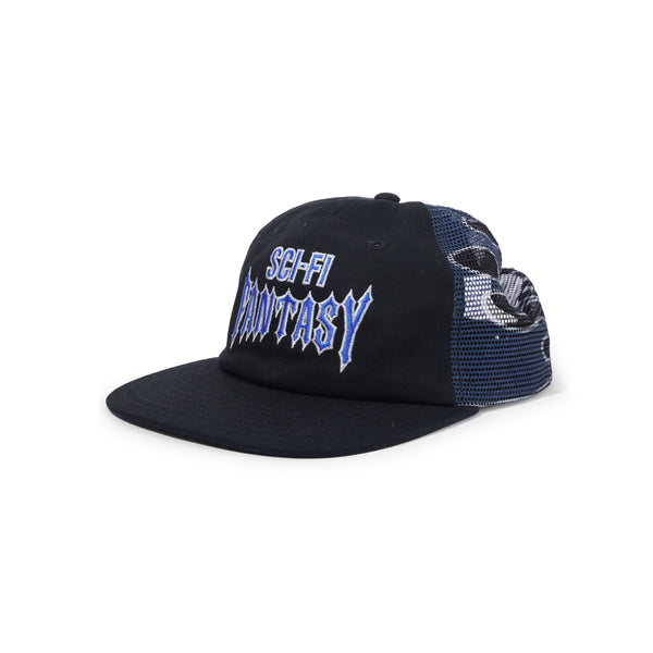 Sci-Fi Fantasy Biker Logo Hat, Black
