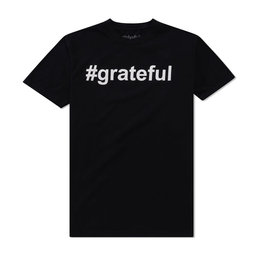 #Grateful Tee, Black