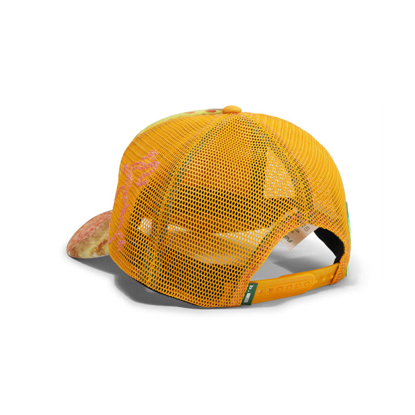 b.Eautiful Bi Foam Trucker Hat, Mix Fabric / Tangerine