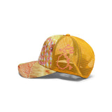 Bi Foam Trucker Hat, Mix Fabric / Tangerine