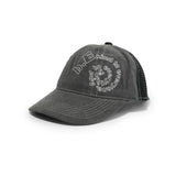 B-Turn Low Profile Hat, Washed Black / Black / White
