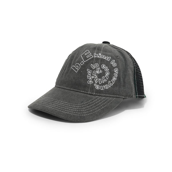 b.Eautiful B-Turn Low Profile Hat, Washed Black / Black / White