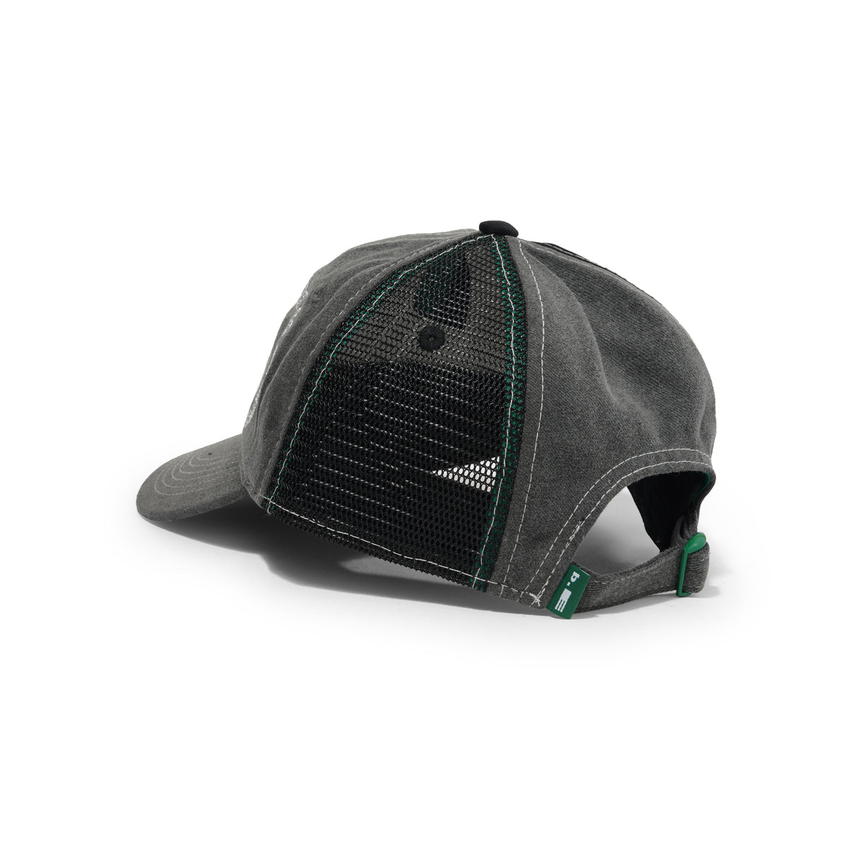 B-Turn Low Profile Hat, Washed Black / Black / White