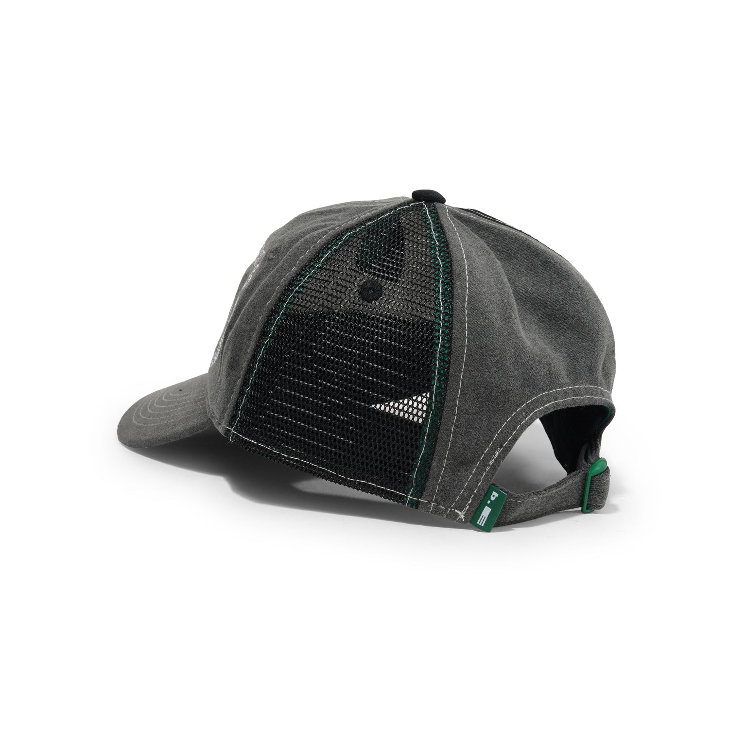 B-Turn Low Profile Hat, Washed Black / Black / White
