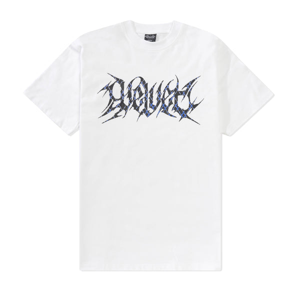 Velvet Scrawl Tee, White