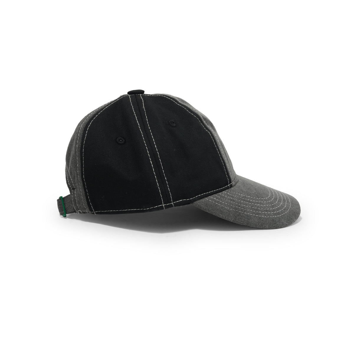 B-Turn Low Profile Hat, Washed Black / Black / White