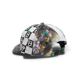 b.Eautiful x LEO GON'DO Vapor 6 Panel Hat, Mix Chain / Silver