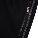 Contrast Fleece Track Shorts, Black