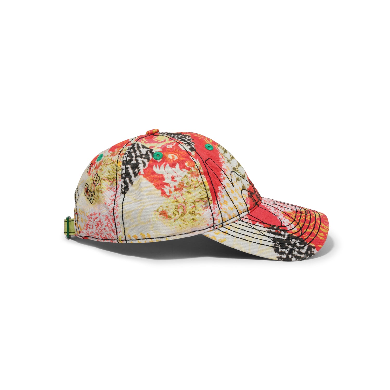 Vapor 6 Panel Hat, Red Kimono / Black