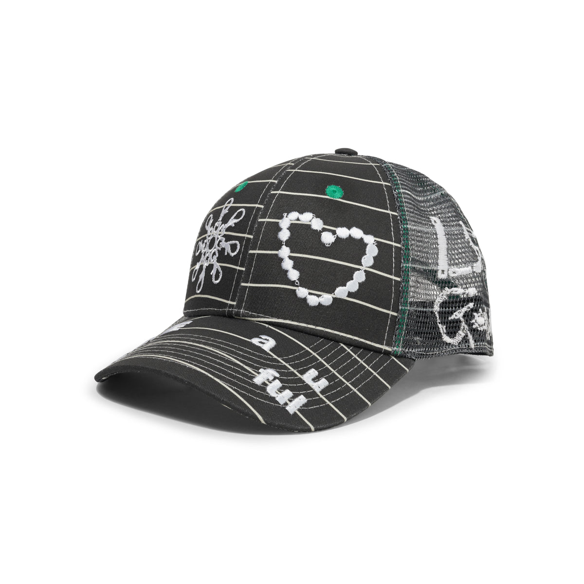 b.Eautiful x LEO GON'DO Biyu Hat, Black Stripe / White