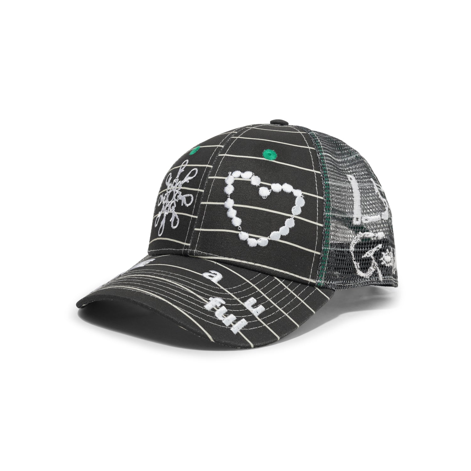b.Eautiful x LEO GON'DO Biyu Hat, Black Stripe / White
