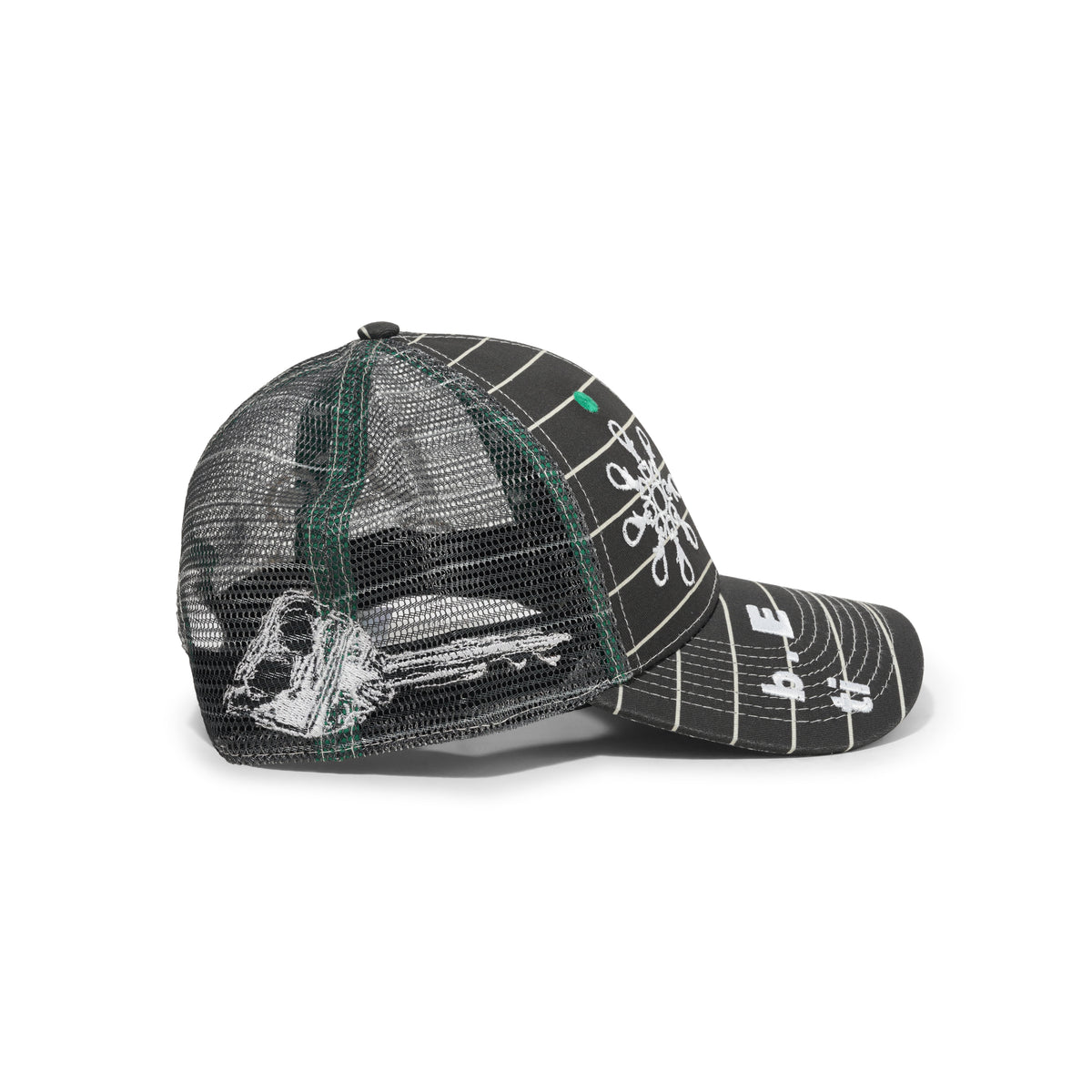 b.Eautiful x LEO GON'DO Biyu Hat, Black Stripe / White