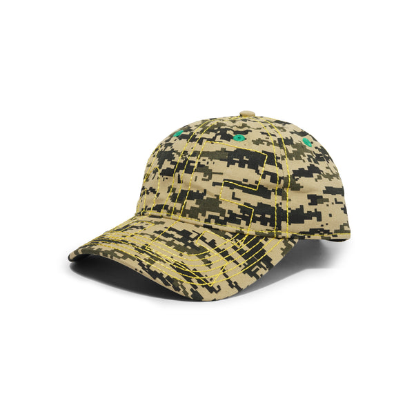 b.Eautiful Vapor 6 Panel Hat, Mojave Digicamo / Yellow