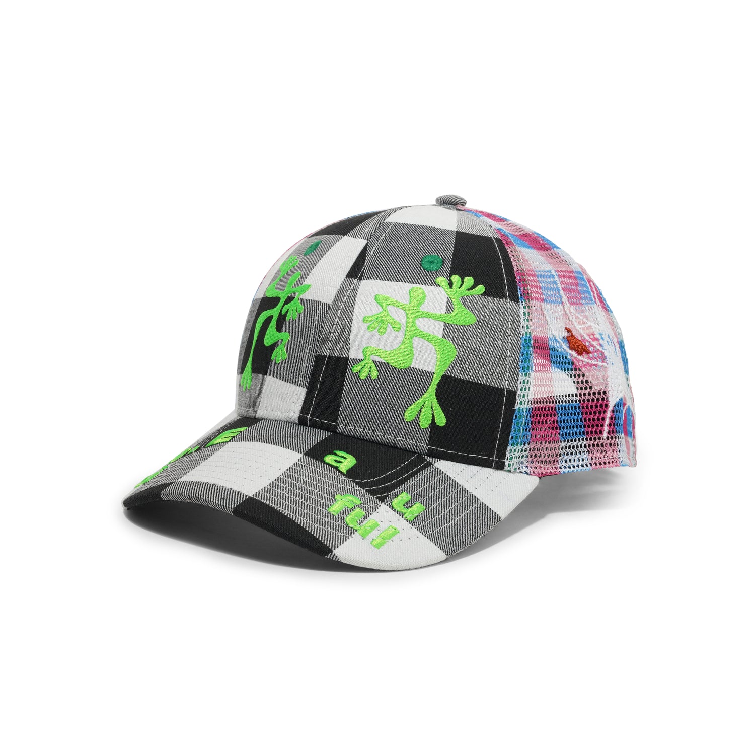 Biyu Hat, Black Buffalo Check / Pink / Blue