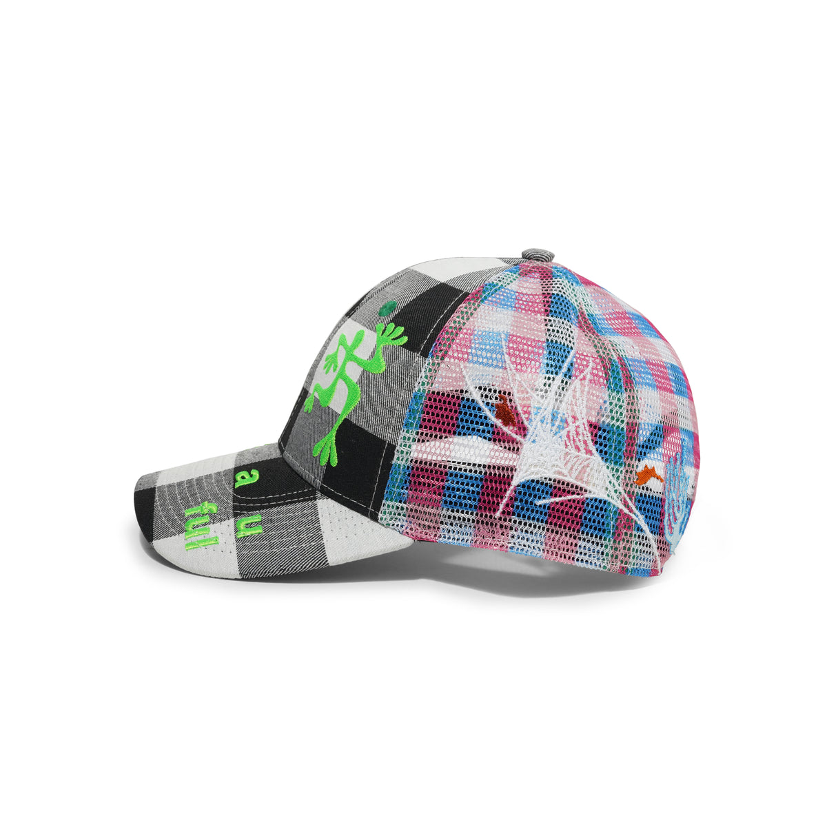 Biyu Hat, Black Buffalo Check / Pink / Blue