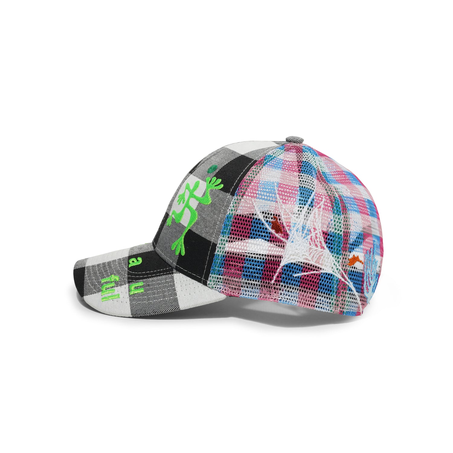 Biyu Hat, Black Buffalo Check / Pink / Blue