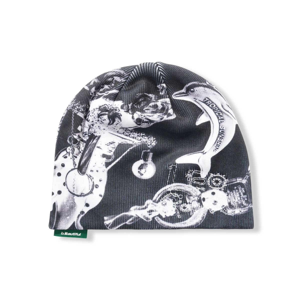 b.Eautiful x LEO GON'DO Layer Beanie, Black