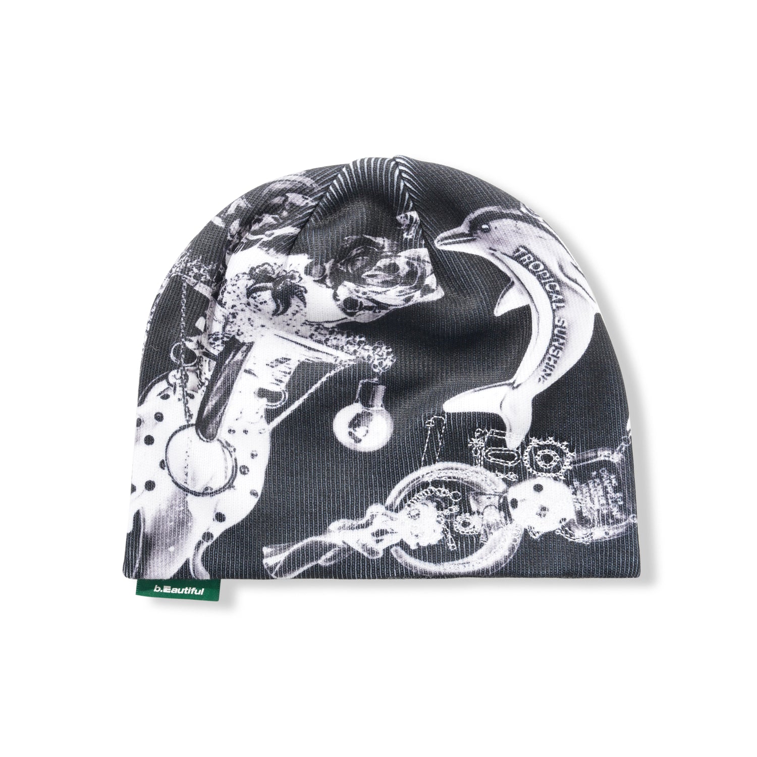b.Eautiful x LEO GON'DO Layer Beanie, Black
