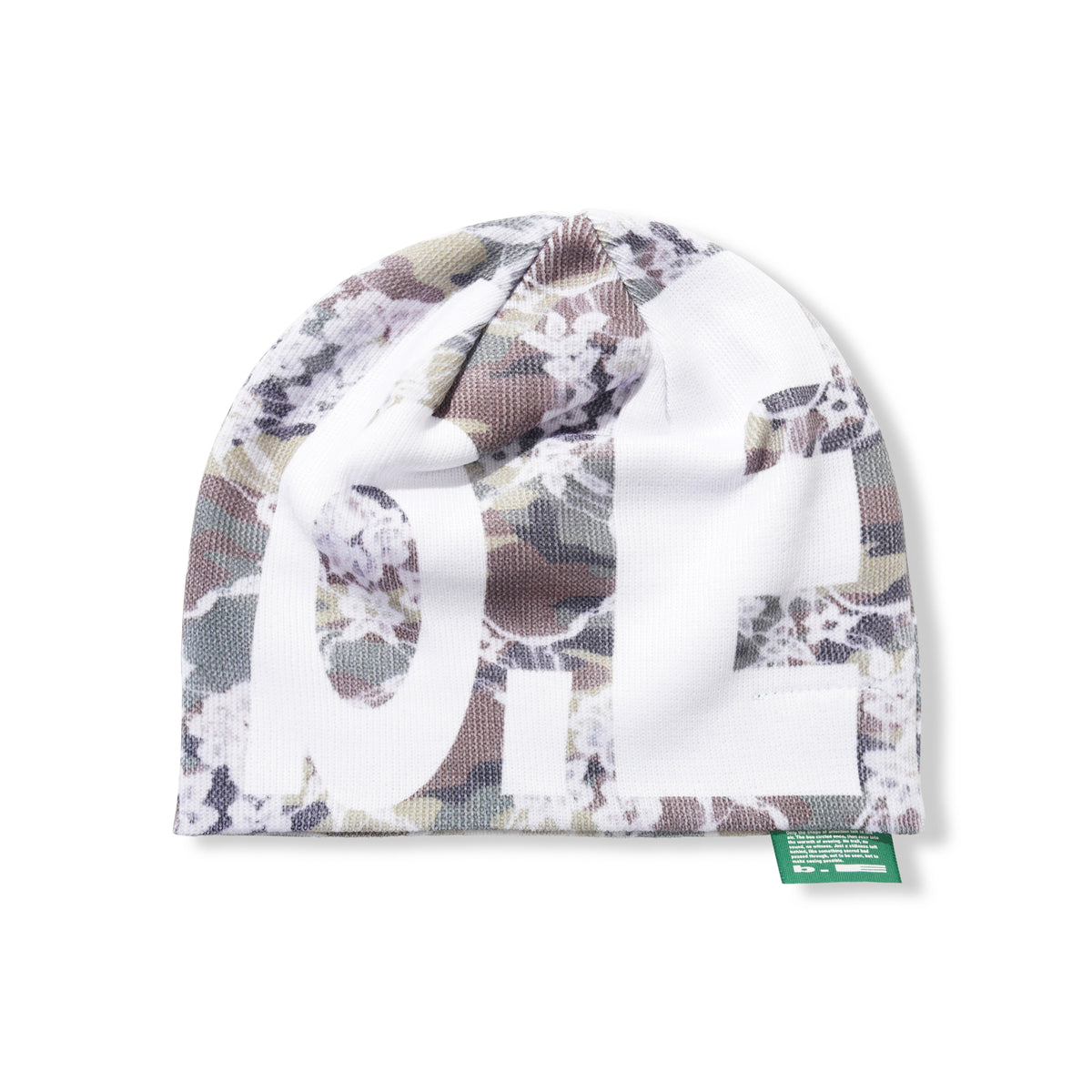 Lace Camo Beanie, Green / White