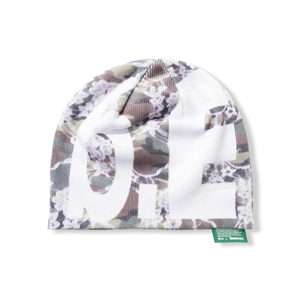 b.Eautiful Lace Camo Beanie, Green / White