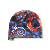 Fish Flower Beanie, Brown / Purple