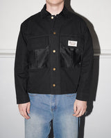 Cropped Chore Jacket, Black