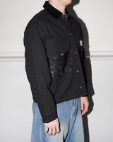 Cropped Chore Jacket, Black