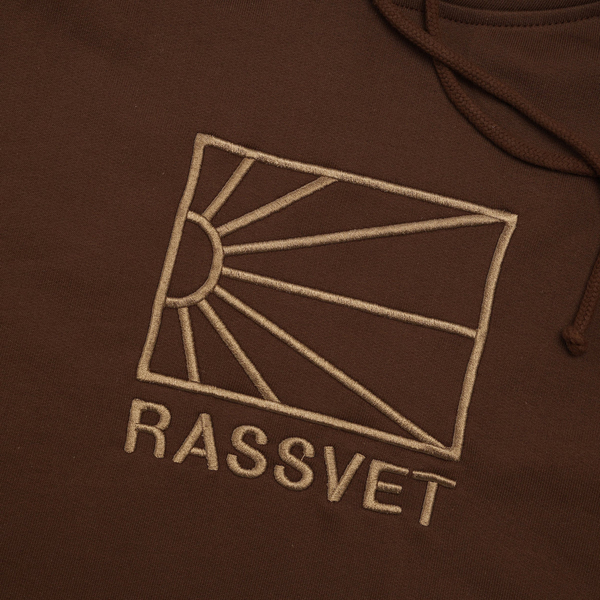 Logo Hooded Pullover, Brown