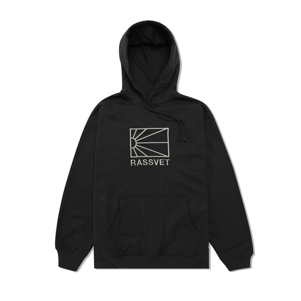 Rassvet Logo Hooded Pullover, Black