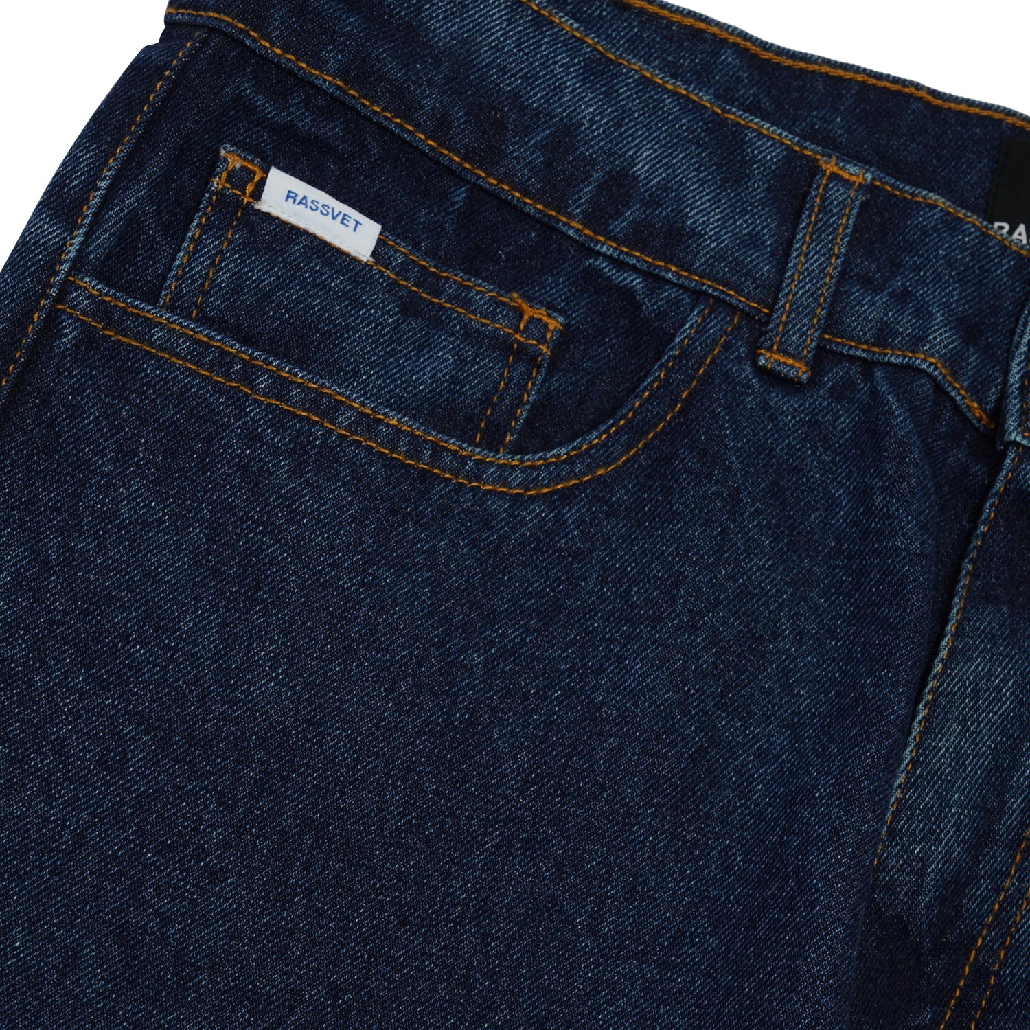 Baggy Woven Denim Pants, Blue