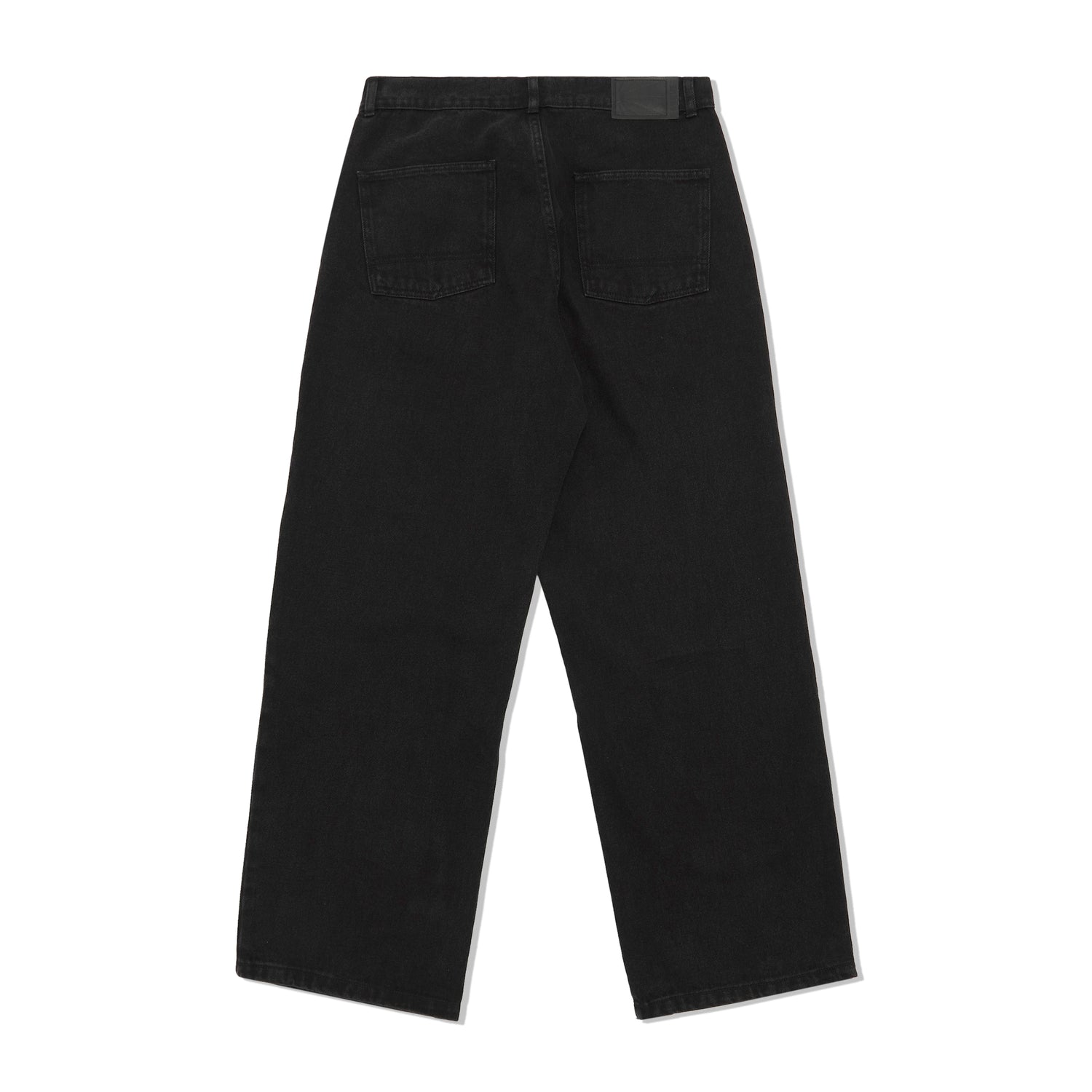 Baggy Woven Denim Pants, Black