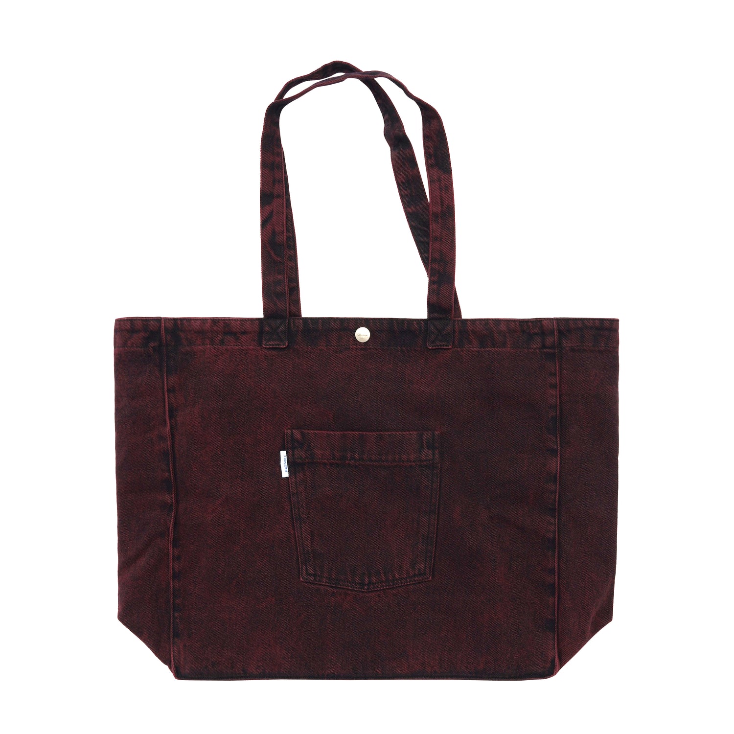 Acid Wash Tote Bag, Burgundy