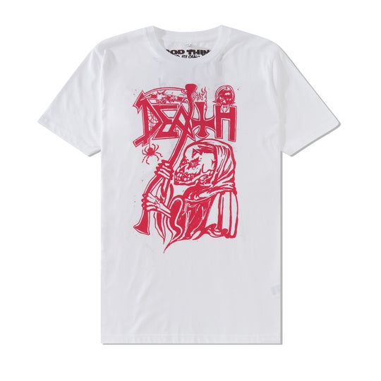 Death Tee, White / Red