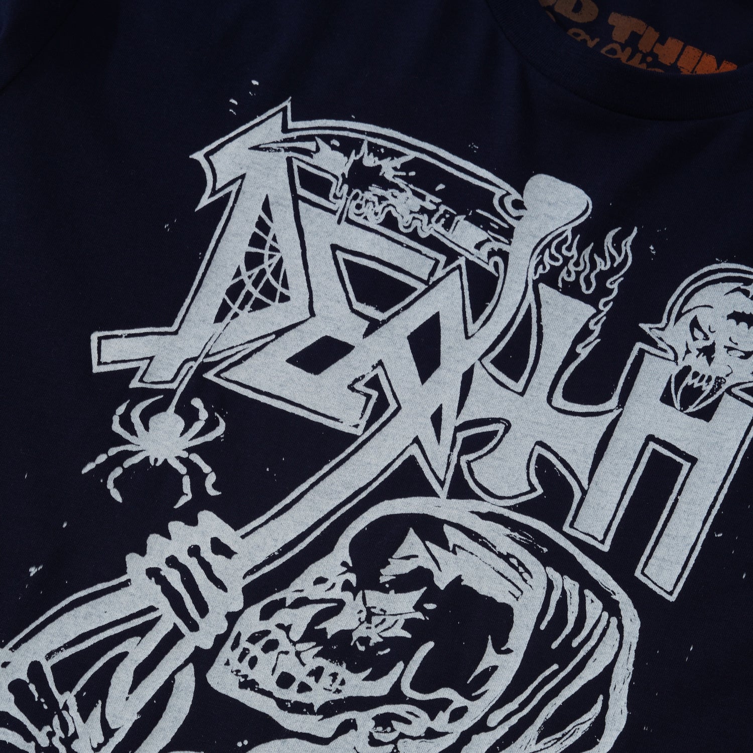 Death Tee, Navy / White