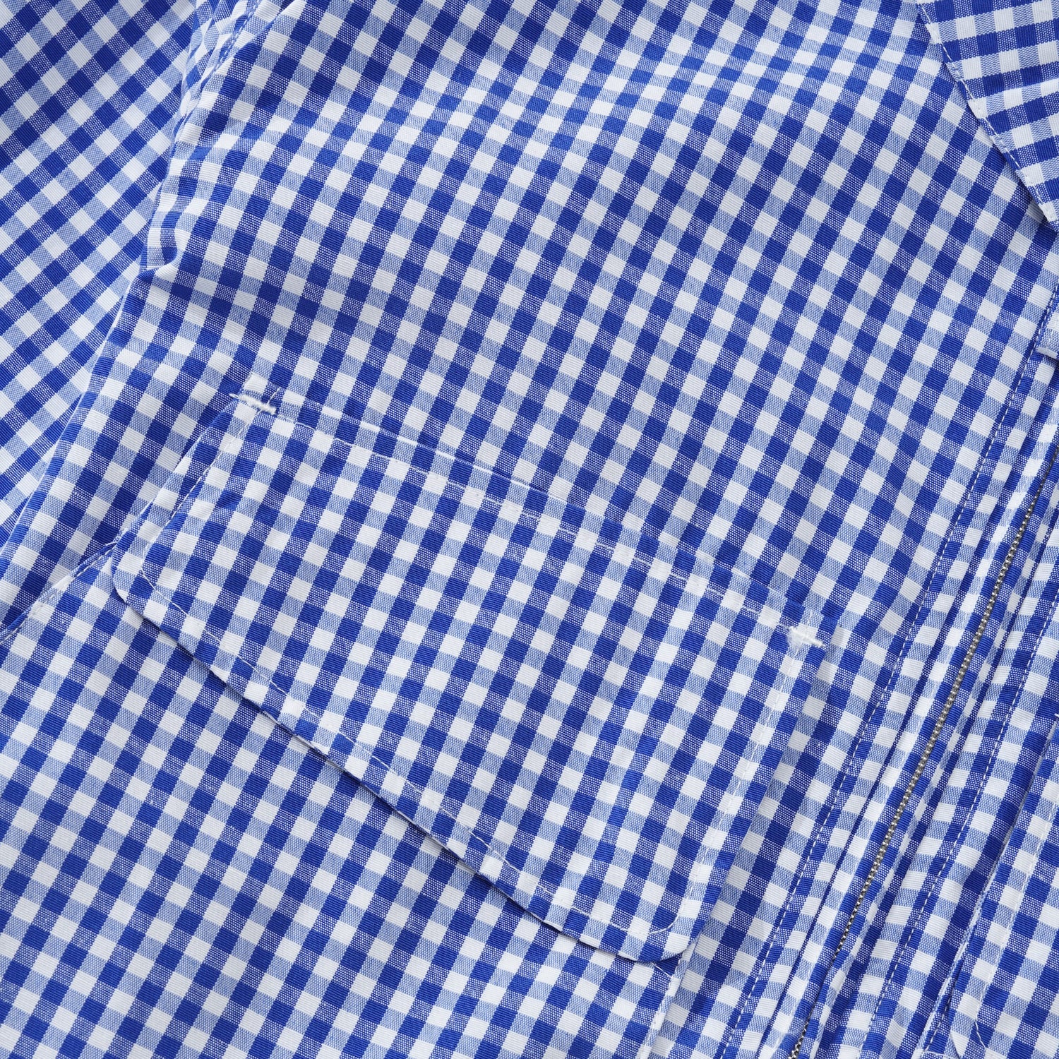 Checked Boxer Shirt, Twilight Blue / White