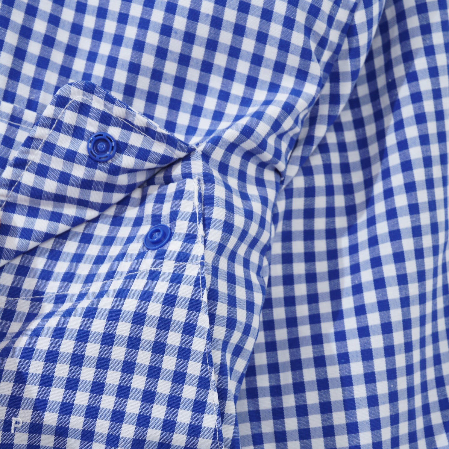 Checked Boxer Shirt, Twilight Blue / White