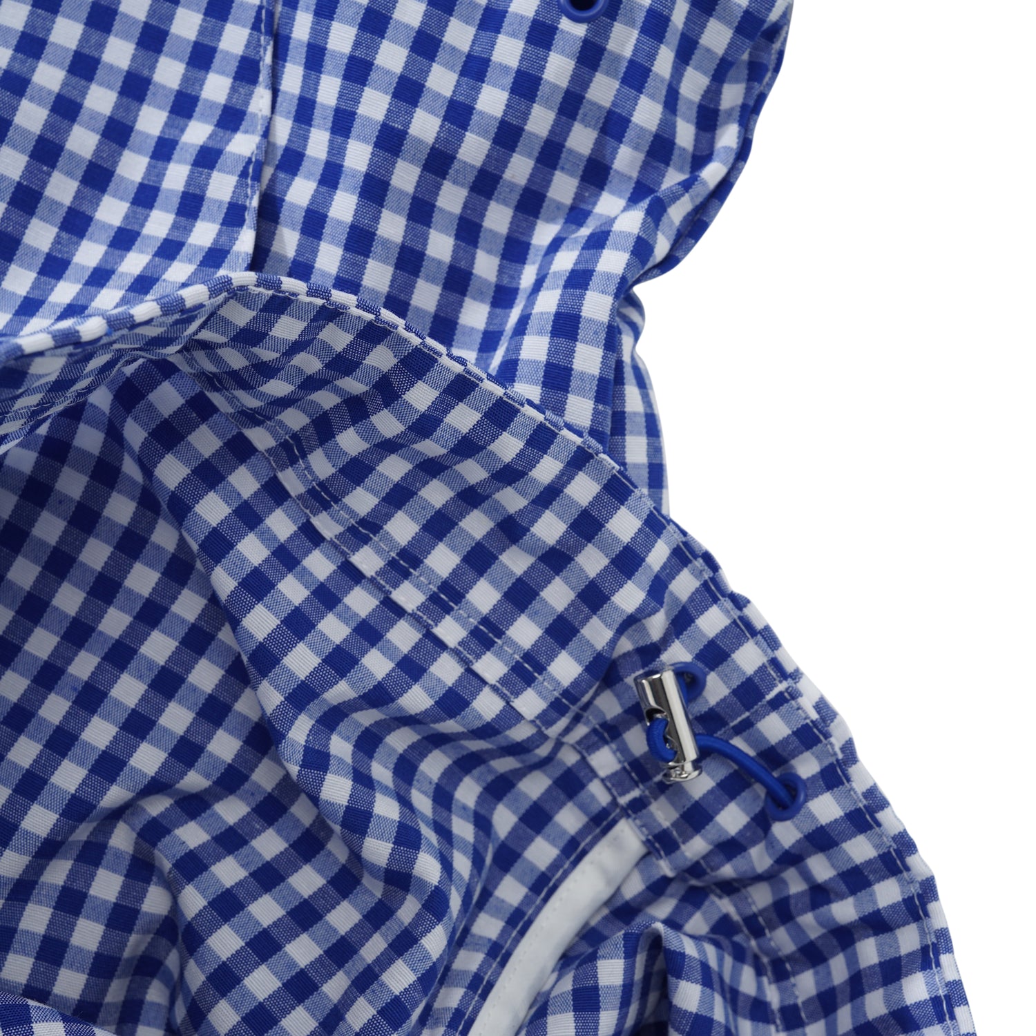 Checked Boxer Shirt, Twilight Blue / White