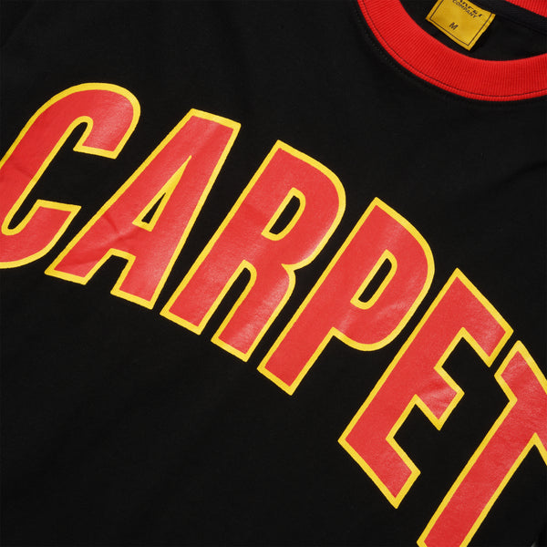 Carpet Company Varsity Ringer Tee, Black