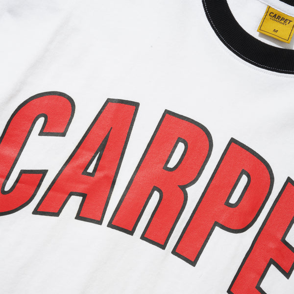 Carpet Company Varsity Ringer Tee, White
