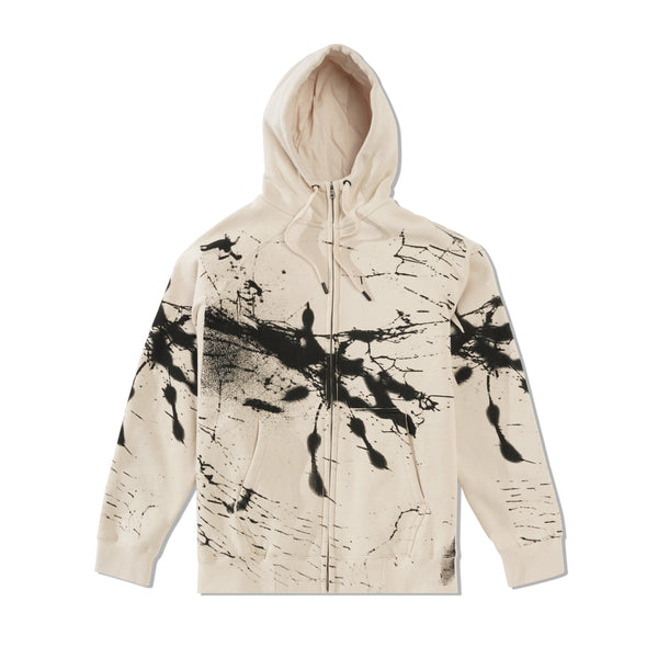 Personal Spyder Zip Up Tech Hood, Bone / Black
